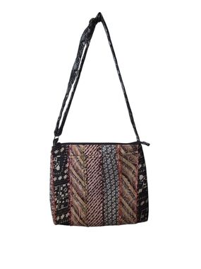 Demdaco Multi Color Woven patchwork Crossbody Bag